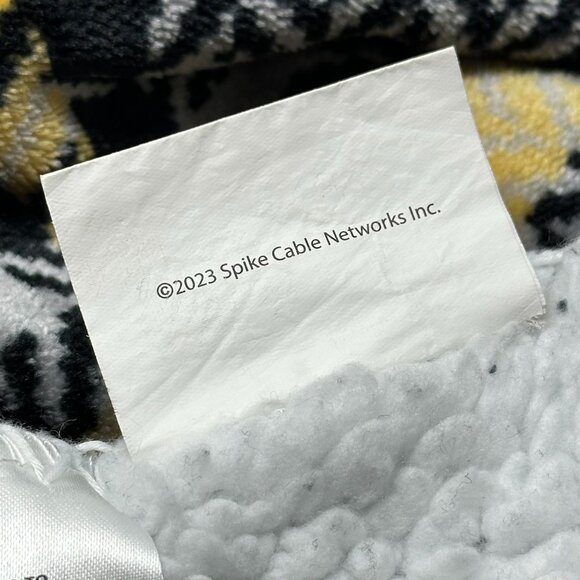 Yellowstone Dutton Ranch Plaid Throw Blanket Sherpa Fleece Backing Yellow Black - Picture 6 of 8